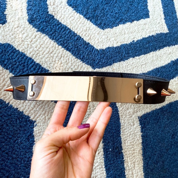 ASOS Black and Gold Studded Belt - Picture 1 of 16